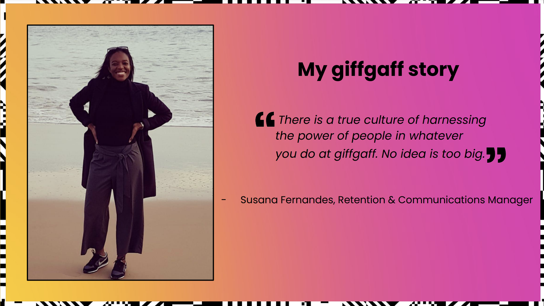 susana is a retention and communications manager at giffgaff