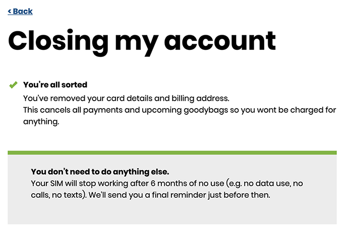 This is a screenshot from what happens once you close your account.