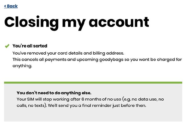 This is a screenshot from what happens once you close your account.