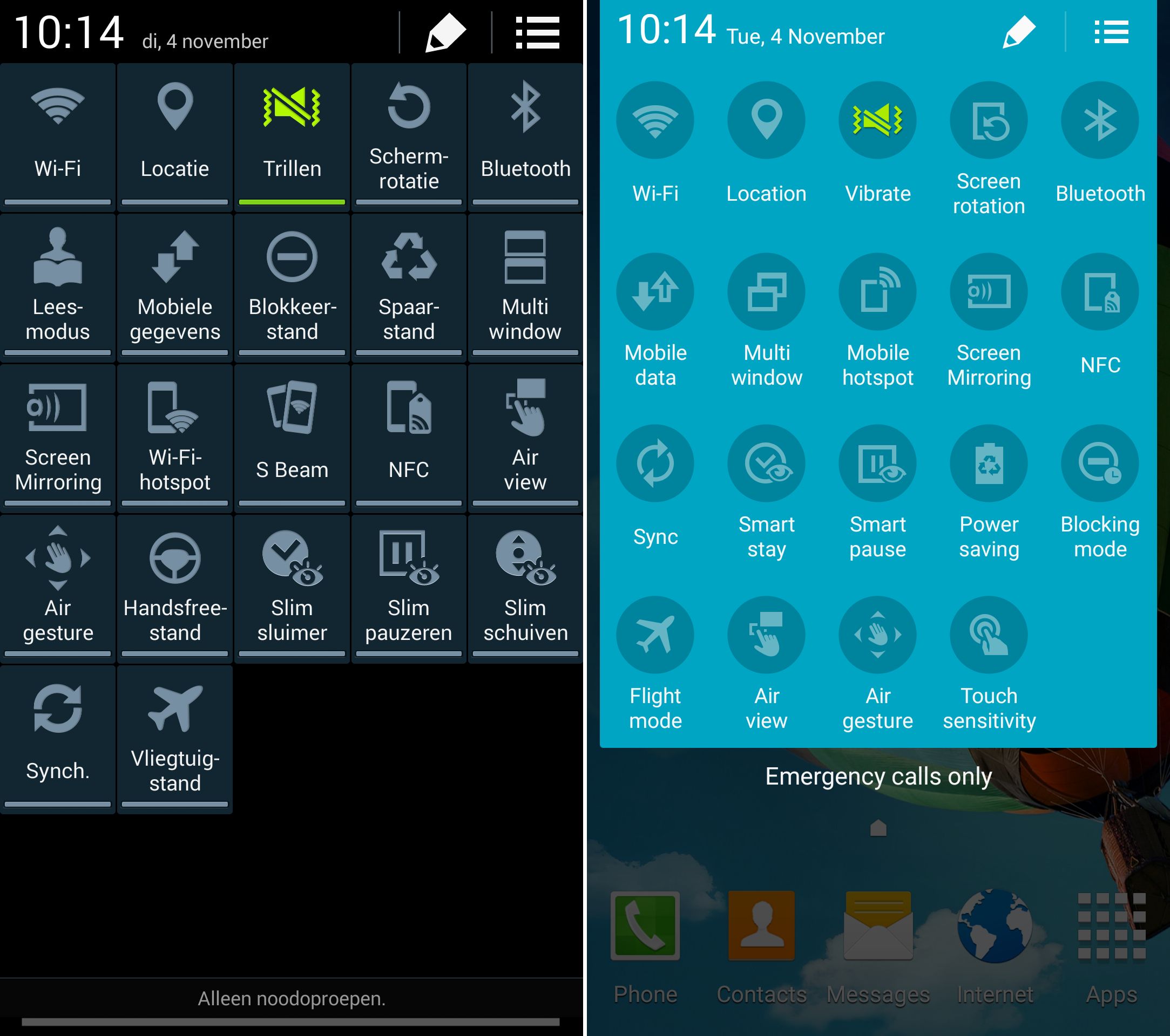 Samsung Galaxy S4 Android 4 vs Android 5 comparison