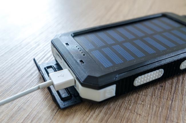 Phone charging using solar power.
