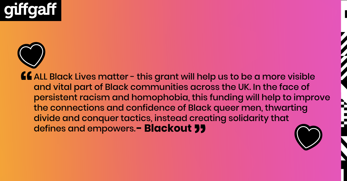 ALL Black Lives matter - this grant will help us to be a more visible and vital part of Black communities across the UK. In the face of persistent racism and homophobia, this funding will help to improve the connections and confidence of Black queer men, thwarting divide and conquer tactics, instead creating solidarity that defines and empowers.