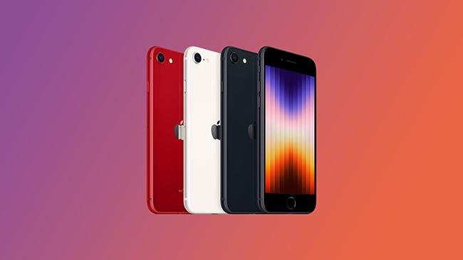 Three phones lined up together