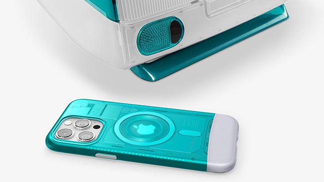 iphone with translucent blue case