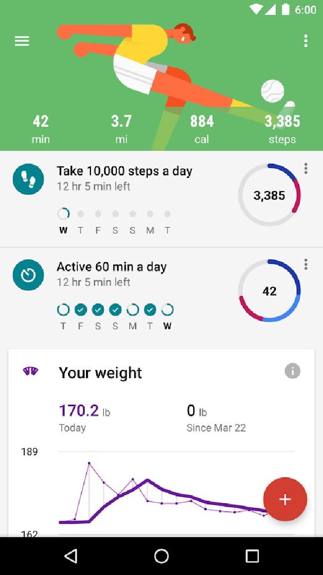 Google fit weight tracking on sale