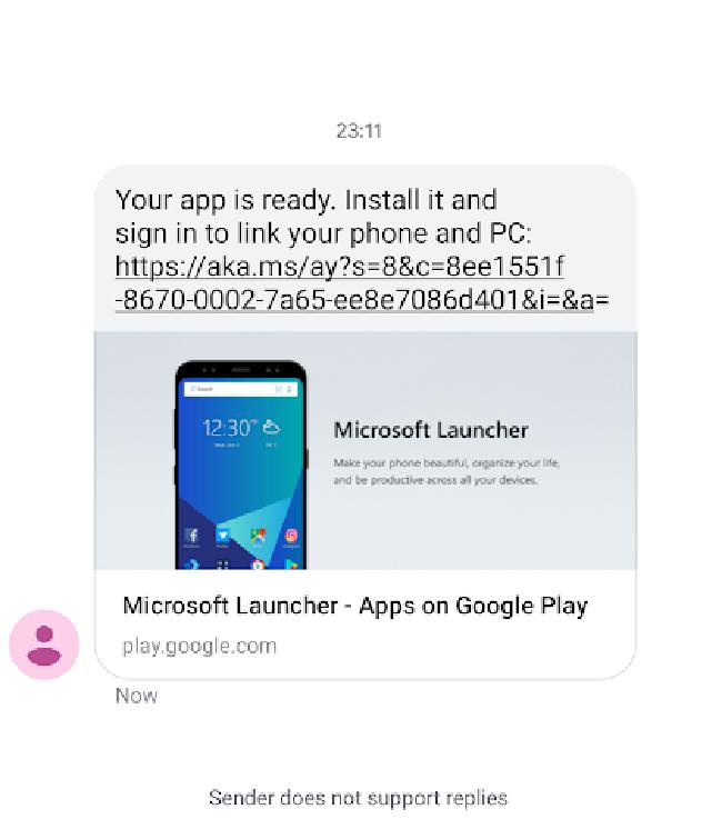 Microsoft Launcher app