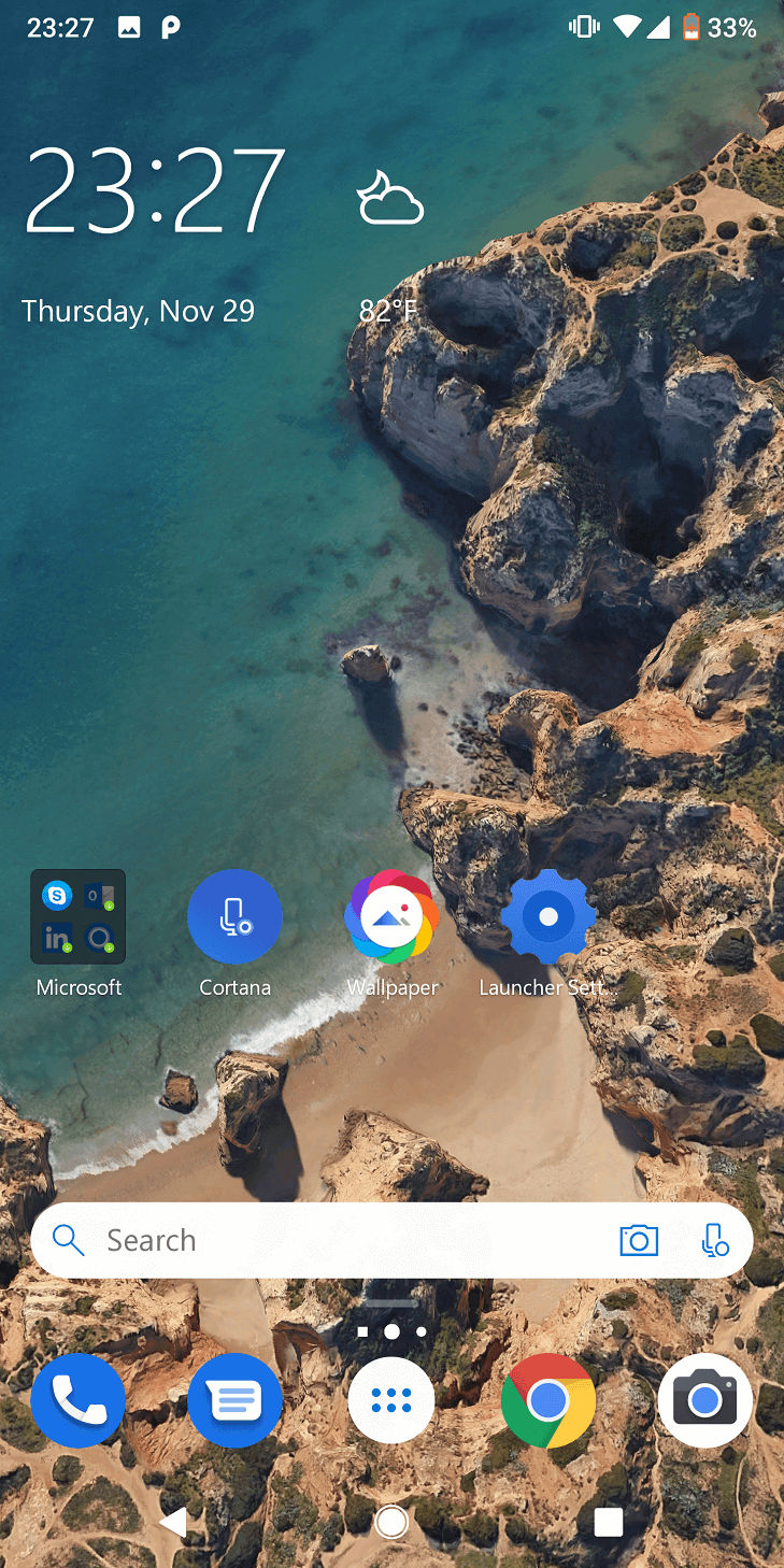 Microsoft launcher home