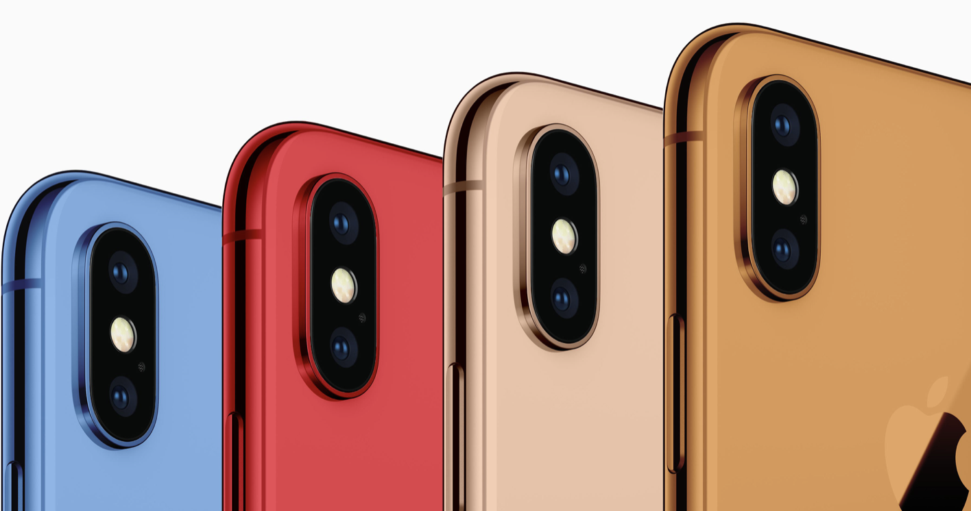 2018 iPhone in multiple colours