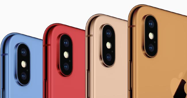 2018 iPhone in multiple colours