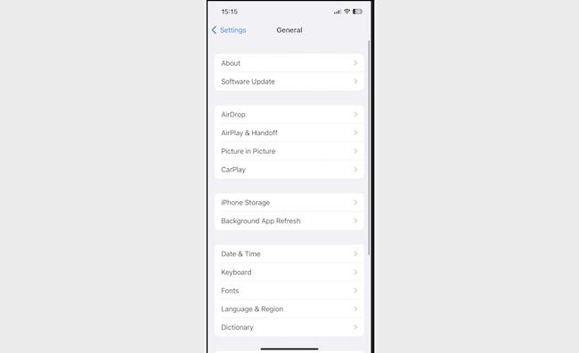General settings