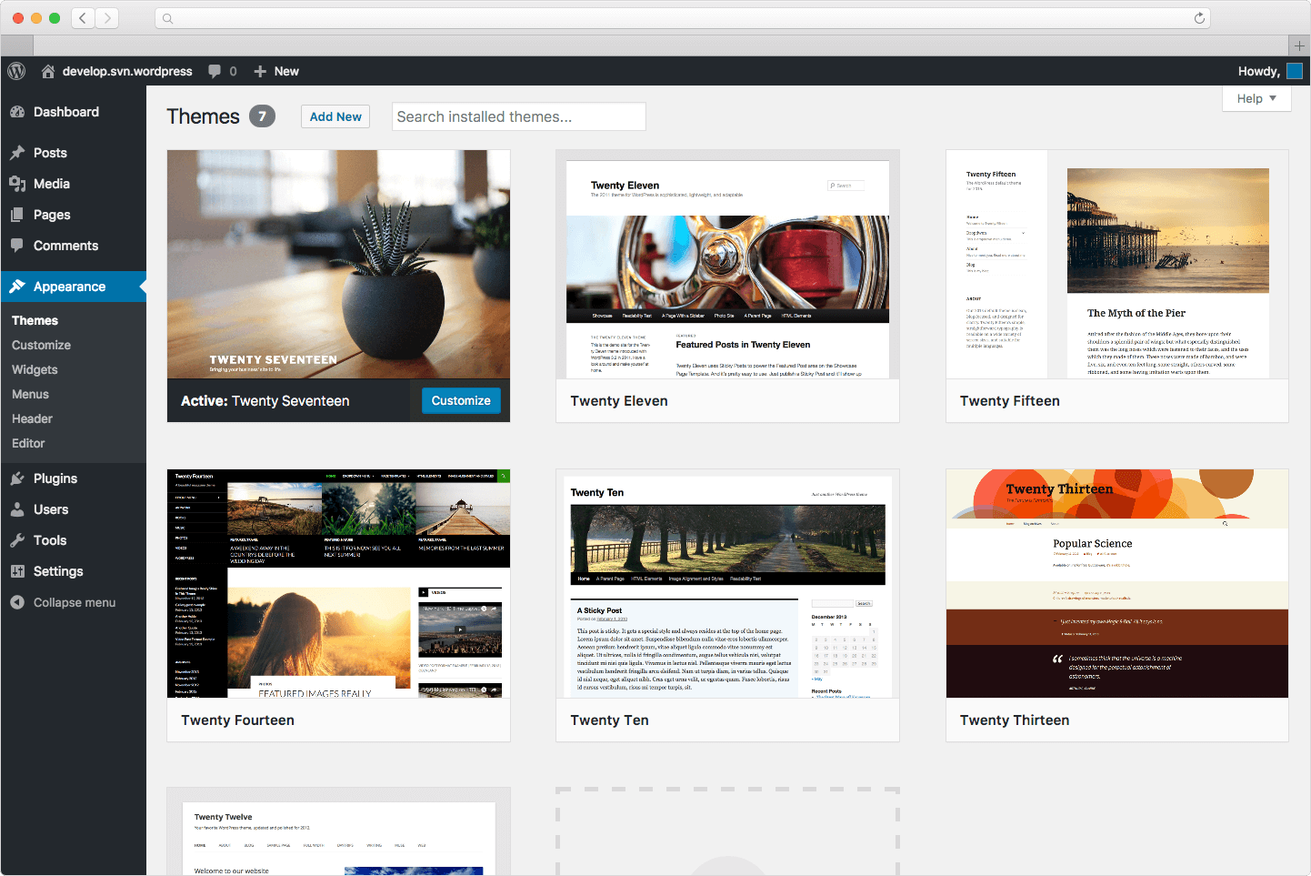 Picture of Wordpress' website