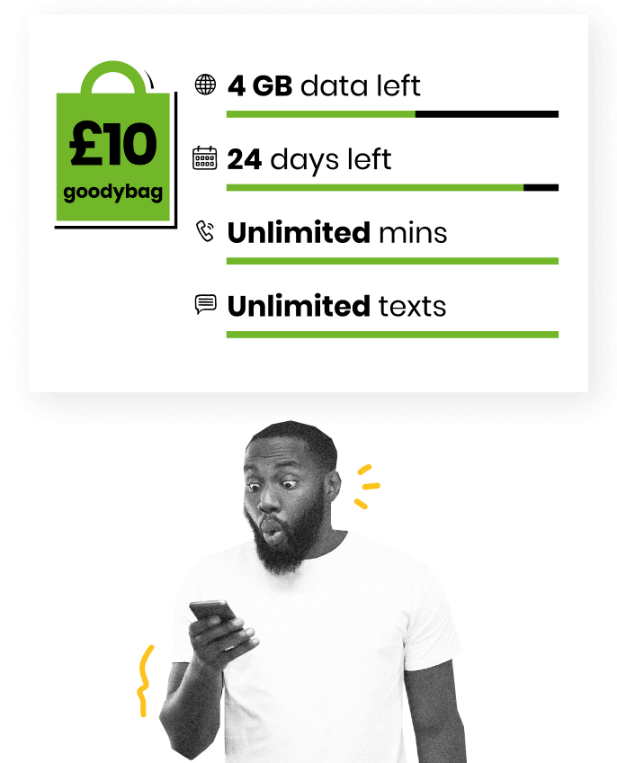 giffgaff app, Download and manage your account